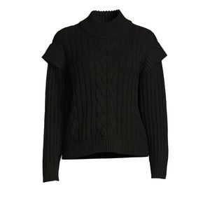 Time and Tru Women’s Black Mock Neck Sweater